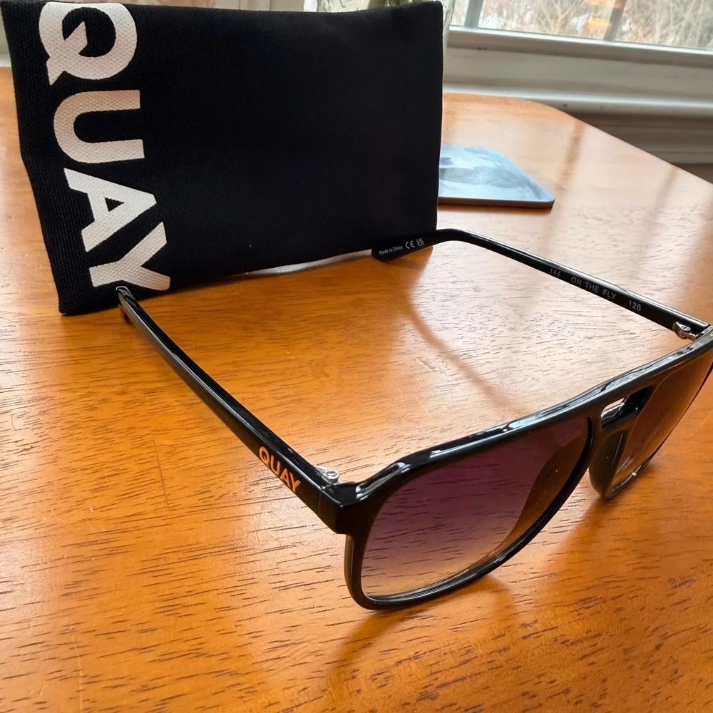 Quay Australia Black and Brown Gradient Sunglasses